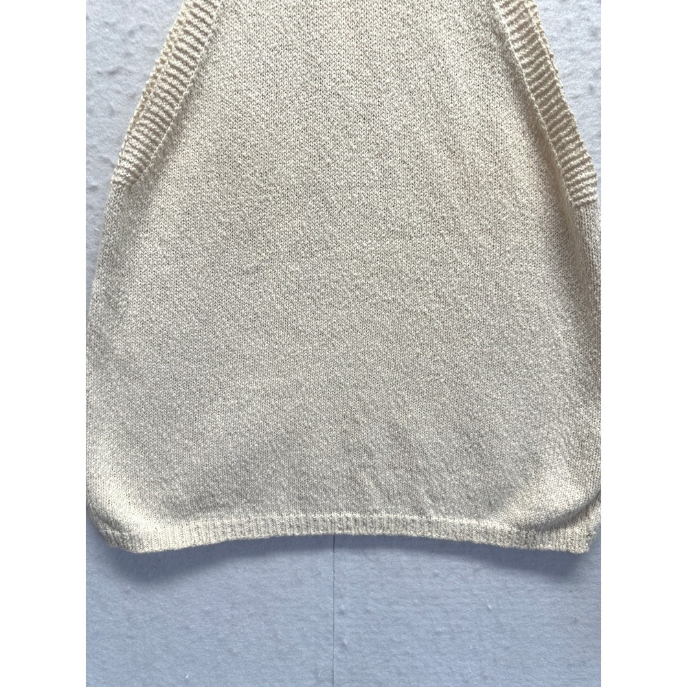 Anthropologie Maeve Ivory/Cream Sleeveless Halter Knit Sweater L Beach Loganlook - Picture 2 of 8